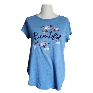 LOFT Vintage Soft Embroidered Tee